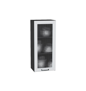 Шкаф верхний с 1-ой остекленной дверцей Ницца, цвет: Blanco