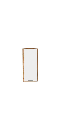 Шкаф верхний торцевой Валерия-М, цвет: Белый глянец | Пленка ПВХ., Белый глянец