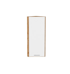 Шкаф верхний торцевой Валерия-М, цвет: Белый глянец