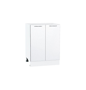 Шкаф нижний с 2-мя дверцами Валерия-М, цвет: Белый металлик