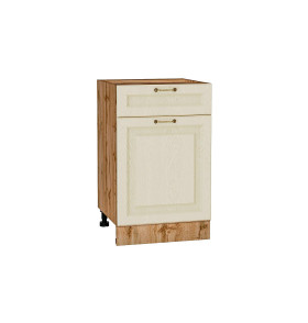 Шкаф нижний с 1-ой дверцей и ящиком Ницца, цвет: Дуб крем