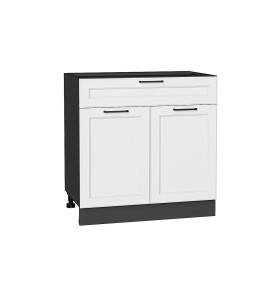 Шкаф нижний с 2-мя дверцами и ящиком Барселона, цвет: Белый