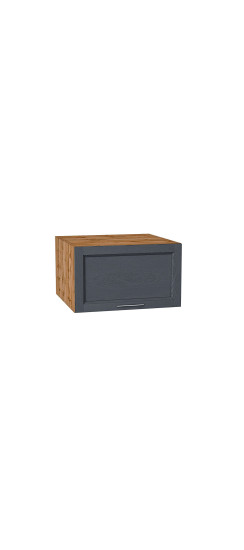 Шкаф верхний горизонтальный глубокий Сканди, цвет: Graphite Softwood | Эко Шпон с уникальным покрытием «Soft-touch» и защитным лаком (Япония)., Graphite Softwood