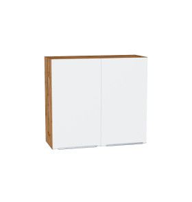 Шкаф верхний с 2-мя дверцами Фьюжн, цвет: Silky White
