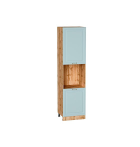 Шкаф пенал с 2-мя дверцами под технику Ницца, цвет: Голубой