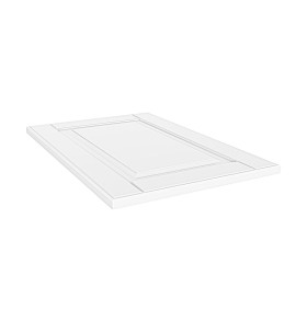 Образец МДФ Дублин для тумбы с материалами отделок, цвет: Special White