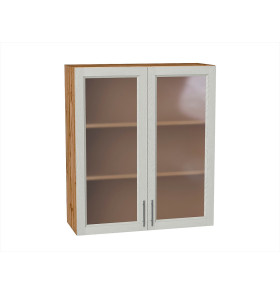 Шкаф верхний с 2-мя остекленными дверцами Сканди, цвет: Cappuccino Softwood