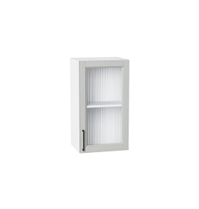 Шкаф верхний с 1-ой остекленной дверцей Сканди, цвет: Grey Silkwood