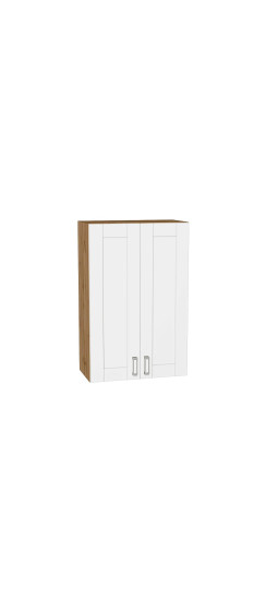 Шкаф верхний с 2-мя дверцами Лофт, цвет: White Silk | ПЭТ, White Silk