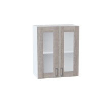 Шкаф верхний с 2-мя остекленными дверцами Лофт, цвет: Cappuccino Veralinga