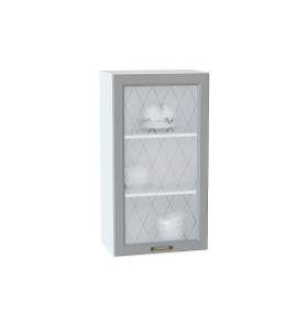 Шкаф верхний с 1-ой остекленной дверцей Ницца, цвет: Графит