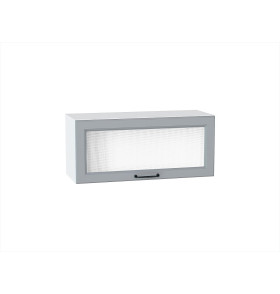 Шкаф верхний горизонтальный остекленный Ницца, цвет: Magnum