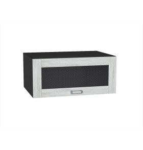 Шкаф верхний горизонтальный остекленный глубокий Лофт, цвет: Nordic Oak