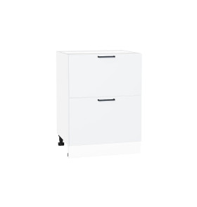 Шкаф нижний с 2-мя ящиками Флэт, цвет: White In 2S