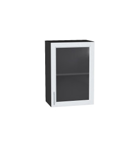 Шкаф верхний с 1-ой остекленной дверцей Сканди, цвет: White Softwood