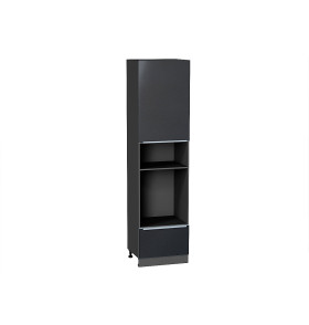 Шкаф пенал с 1-ой дверцей и ящиком под технику Фьюжн, цвет: Anthracite