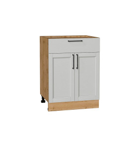 Шкаф нижний с 2-мя дверцами и ящиком Сканди, цвет: Grey Silkwood