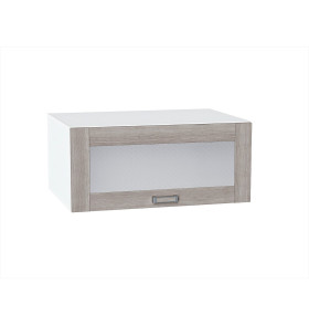 Шкаф верхний горизонтальный остекленный глубокий Лофт, цвет: Cappuccino Veralinga