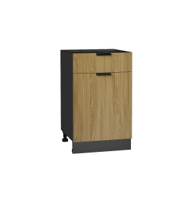 Шкаф нижний с 1-ой дверцей и ящиком Евро, цвет: Дуб песочный