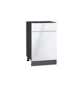 Шкаф нижний с 1-ой дверцей и ящиком Фьюжн, цвет: Angel