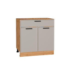 Шкаф нижний с 2-мя дверцами и ящиком Фрейм, цвет: Clay Silk