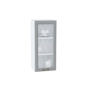 Шкаф верхний с 1-ой остекленной дверцей Ницца, цвет: Графит