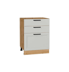 Шкаф нижний с 3-мя ящиками Нео, цвет: Grey Silk