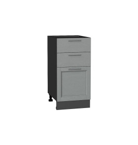 Шкаф нижний с 3-мя ящиками Сканди, цвет: Grey Softwood