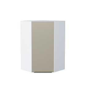 Шкаф верхний угловой Фьюжн, цвет: Silky Grey