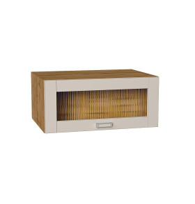 Шкаф верхний горизонтальный остекленный глубокий Лофт, цвет: Cream Silk