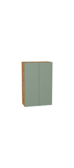 Шкаф верхний с 2-мя дверцами Фьюжн, цвет: Silky Mint | ПЭТ, Silky Mint