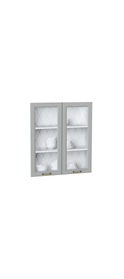 Комплект фасадов Ницца со стеклом для каркаса Ф-55Н В809, цвет: Графит | Пленка ПВХ., Графит