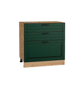 Шкаф нижний с 3-мя ящиками Дублин, цвет: Special Green