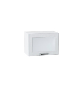 Шкаф верхний горизонтальный остекленный Прага, цвет: Белое дерево