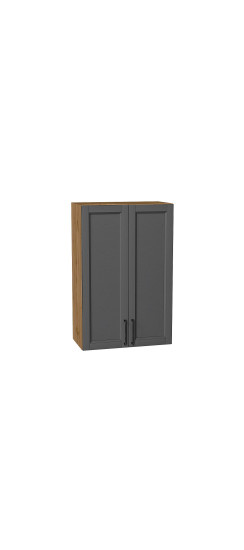 Шкаф верхний с 2-мя дверцами Сканди, цвет: Stormy Silkwood | ПЭТ, Stormy Silkwood