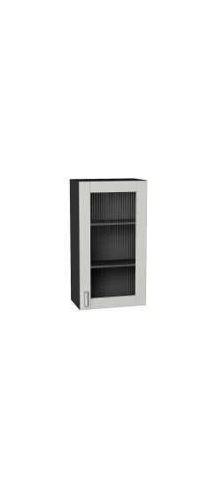 Шкаф верхний с 1-ой остекленной дверцей Лофт, цвет: Grey Silk | ПЭТ, Grey Silk