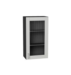 Шкаф верхний с 1-ой остекленной дверцей Лофт, цвет: Grey Silk