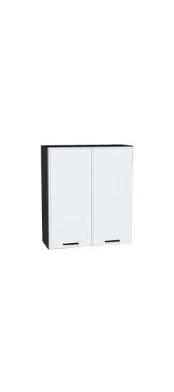 Шкаф верхний с 2-мя дверцами Фрейм, цвет: White Silk | ПЭТ, White Silk