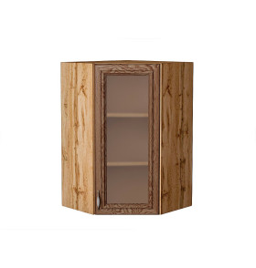 Шкаф верхний угловой остекленный Шале, цвет: Brown Dreamline