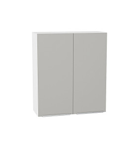 Шкаф верхний с 2-мя дверцами Фьюжн, цвет: Silky Light Grey