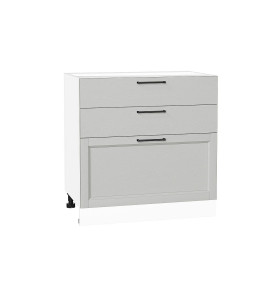 Шкаф нижний с 3-мя ящиками Сканди, цвет: Grey Silkwood