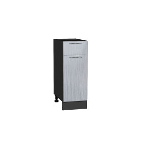 Шкаф нижний с 1-ой дверцей и ящиком Валерия-М, цвет: Серый металлик дождь светлый