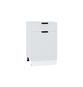 Шкаф нижний с 1-ой дверцей и ящиком Евро, цвет: Белый