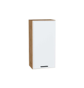 Шкаф верхний с 1-ой дверцей Фрейм, цвет: White Silk