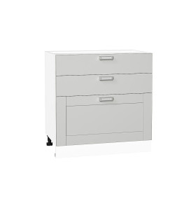 Шкаф нижний с 3-мя ящиками Лофт, цвет: Grey Silk