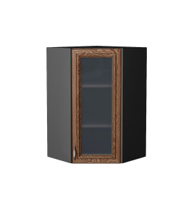 Шкаф верхний угловой остекленный Шале, цвет: Brown Dreamline