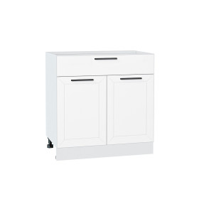 Шкаф нижний с 2-мя дверцами и ящиком Глетчер, цвет: Айленд Силк