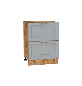 Шкаф нижний с 2-мя ящиками Ницца, цвет: Графит