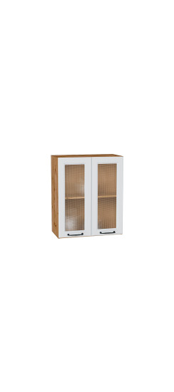 Шкаф верхний с 2-мя остекленными дверцами Ницца, цвет: Blanco | Эмаль высокой прочности Renner (Италия)., Blanco