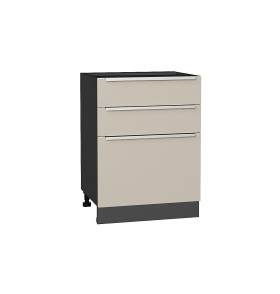 Шкаф нижний с 3-мя ящиками Фьюжн, цвет: Cream Silk